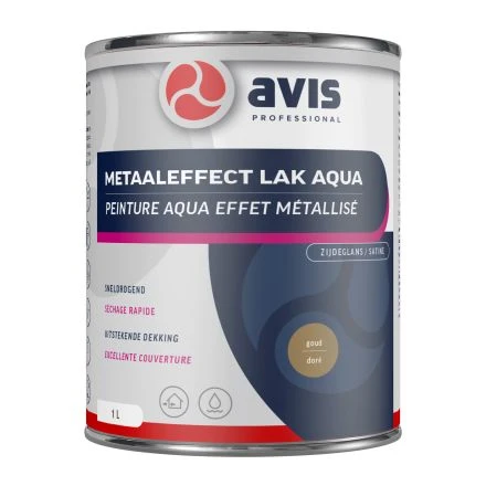 Avis Metaaleffect Lak Aqua 1 Liter - Goud 3 Avis Metaaleffect Lak Aqua 1 Liter - Goud