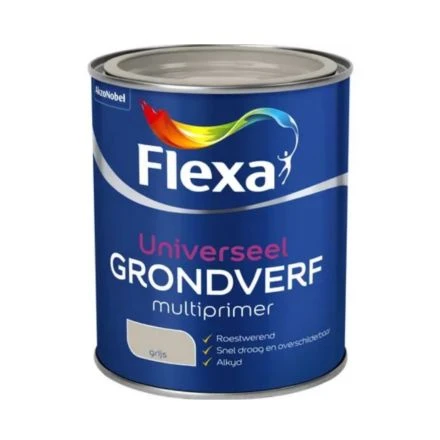 Flexa Grondverf Multiprimer Alkyd - Grijs 3 Flexa Grondverf Multiprimer Alkyd - Grijs