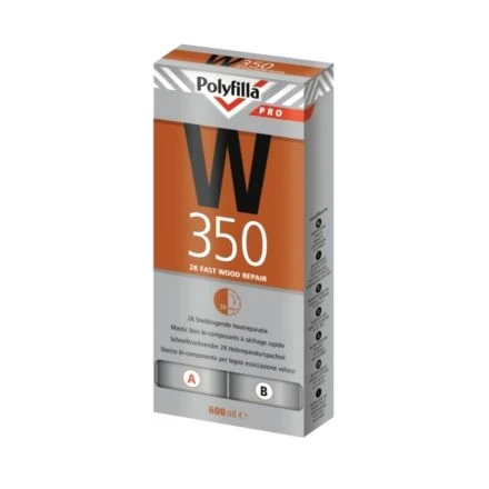 Polyfilla Pro W350 - 2K Sneldrogende Houtreparatie