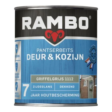 Rambo Pantserbeits Deur & Kozijn Zijdeglans Dekkend - Griffelgrijs 3 Rambo Pantserbeits Deur & Kozijn Zijdeglans Dekkend - Griffelgrijs