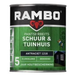 Rambo Pantserbeits Schuur & Tuinhuis Zijdeglans Dekkend - Antraciet