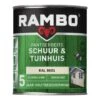 Rambo Pantserbeits Schuur & Tuinhuis Zijdeglans Dekkend - Ral 9001 -verfwinkel Winkel rambo pantserbeits schuur tuinhuis zijdeglans dekkend vw ra1027r9001