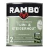 Rambo Pantserbeits Tuin & Steigerhout Zijdeglans - Helm Groen 750 Ml -verfwinkel Winkel rambo pantserbeits tuin steigerhout zijdeglans dekkend vw ra1029hg 1