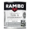Rambo Pantserbeits Tuin & Steigerhout Zijdeglans - Puur Wit 750 Ml -verfwinkel Winkel rambo pantserbeits tuin steigerhout zijdeglans dekkend vw ra1029pw 1