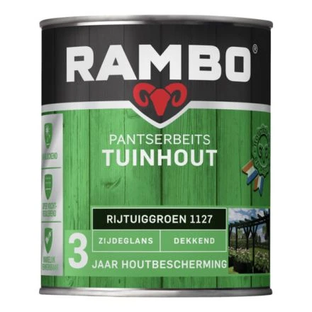 Rambo Pantserbeits Tuinhout Dekkend - Rijtuiggroen 3 Rambo Pantserbeits Tuinhout Dekkend - Rijtuiggroen