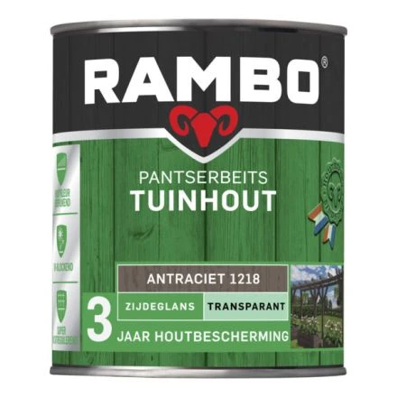 Rambo Pantserbeits Tuinhout Transparant - Antraciet 3 Rambo Pantserbeits Tuinhout Transparant - Antraciet