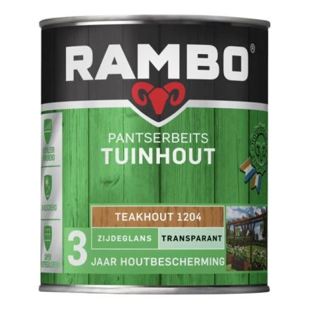 Rambo Pantserbeits Tuinhout Transparant - Teakhout 3 Rambo Pantserbeits Tuinhout Transparant - Teakhout