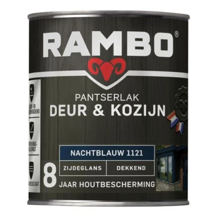 Rambo Pantserlak Deur & Kozijn Zijdeglans Dekkend - Nachtblauw 3 Rambo Pantserlak Deur & Kozijn Zijdeglans Dekkend - Nachtblauw