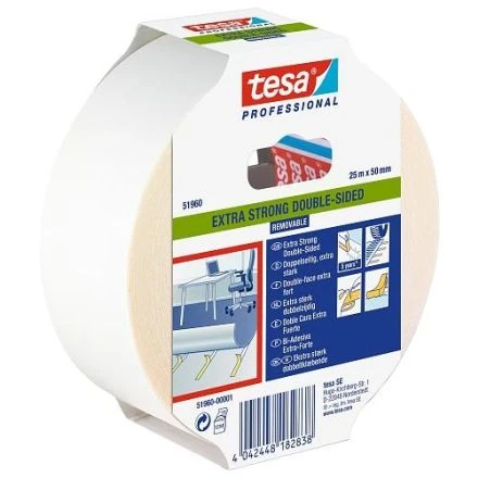 Tesa Dubbelzijdige Tapijttape Verwijderbaar - 51960 4 Tesa Dubbelzijdige Tapijttape Verwijderbaar - 51960 - Afbeelding 2